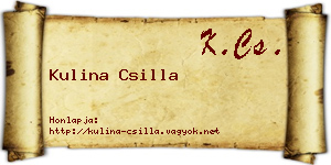 Kulina Csilla névjegykártya